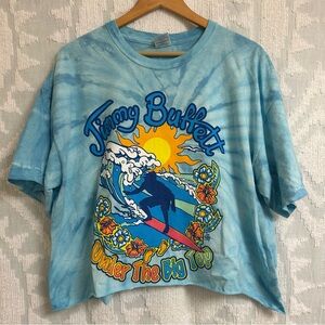 Jimmy Buffet Under the Big Top Tour Tie Dye Heavyweight 100% Cotton Crop Tee